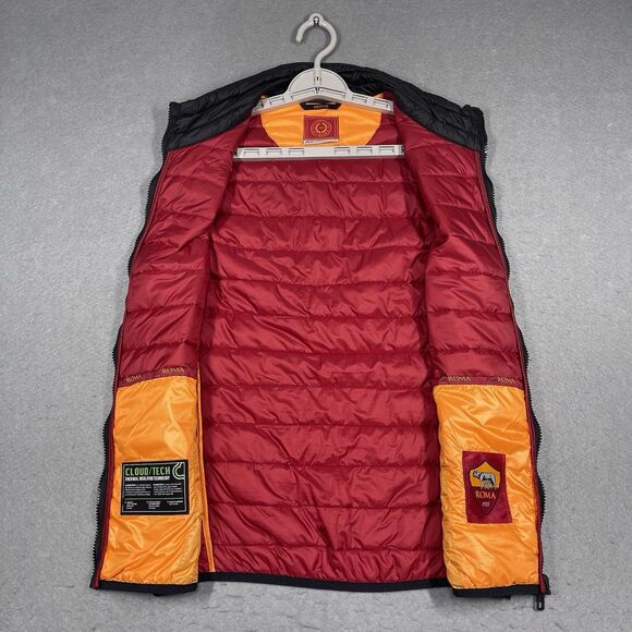 AS Roma Vest Mens Medium Black Red Cloud Tech Insulated Calcio Soccer Football - Picture 5 of 12